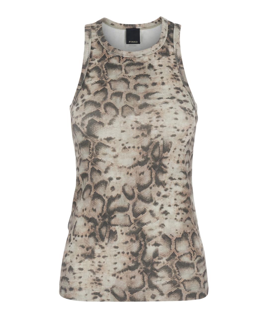 PINKO Бежевая майка, фото 1