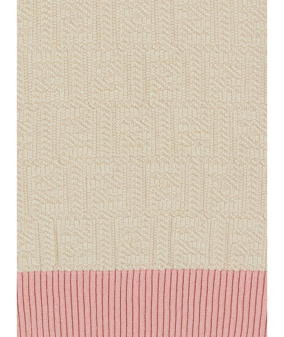 FENDI Бежевый хлопковый джемпер / свитер, фото 3