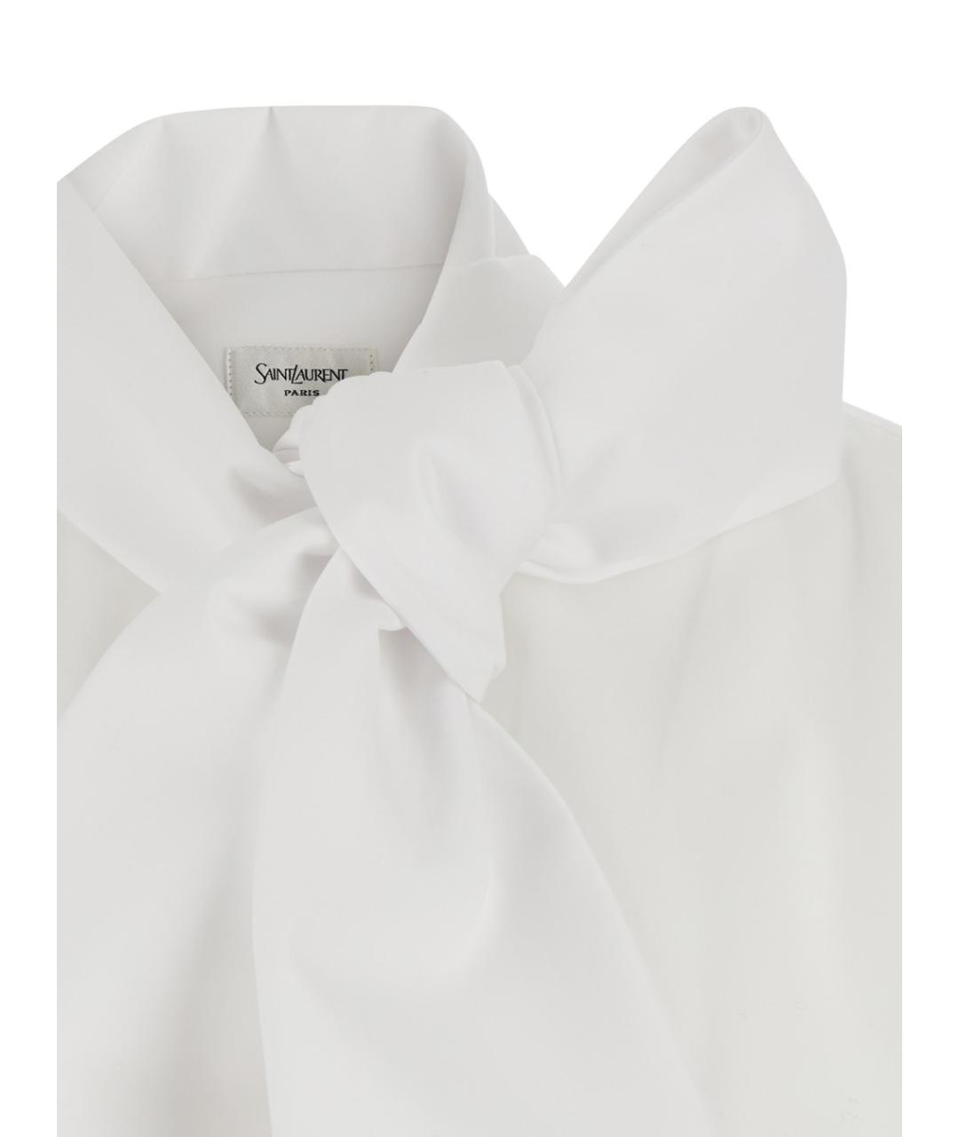 SAINT LAURENT Белая хлопковая блузы, фото 3