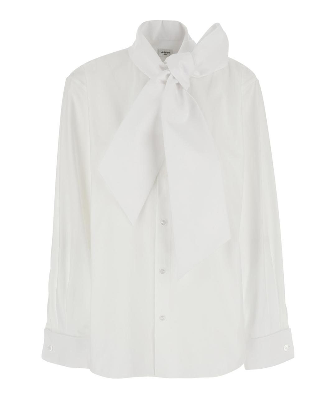 SAINT LAURENT Белая хлопковая блузы, фото 1