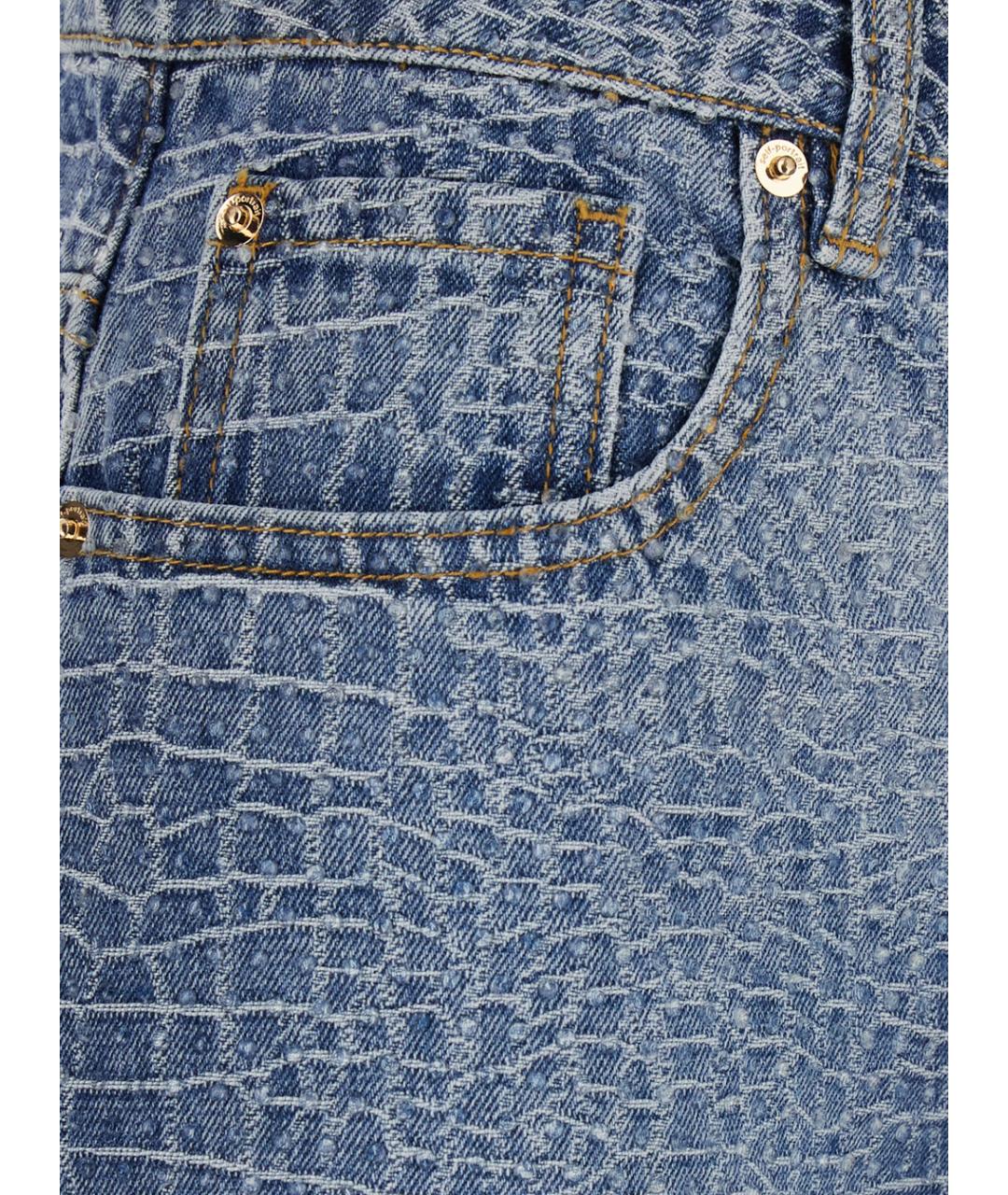 SELF-PORTRAIT Синие прямые джинсы, фото 3