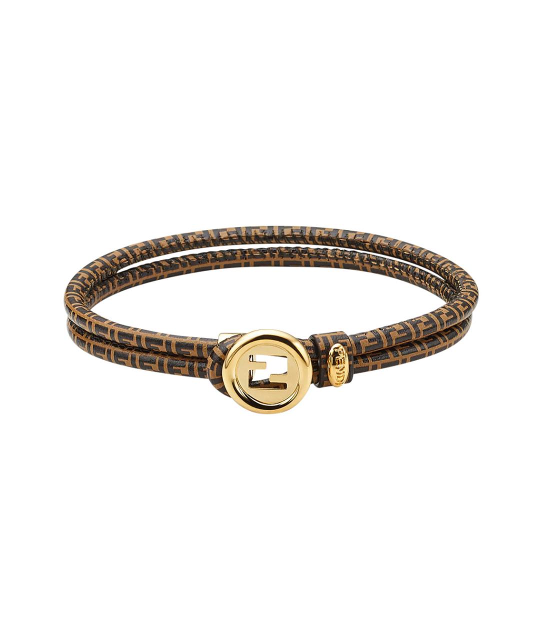 FENDI Коричневый браслет, фото 1