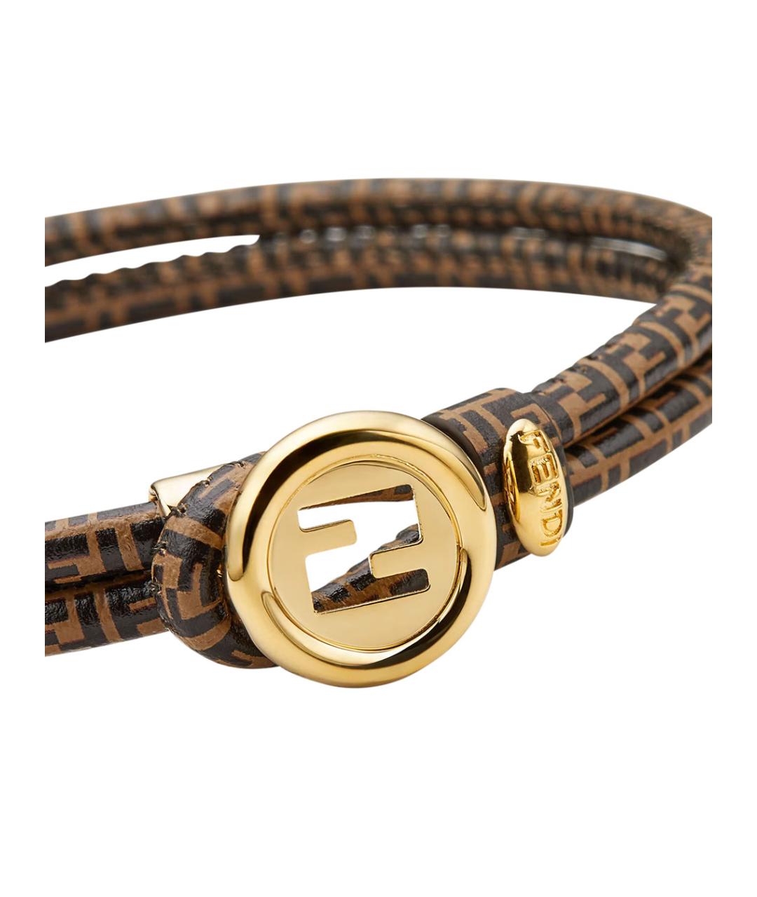 FENDI Коричневый браслет, фото 2