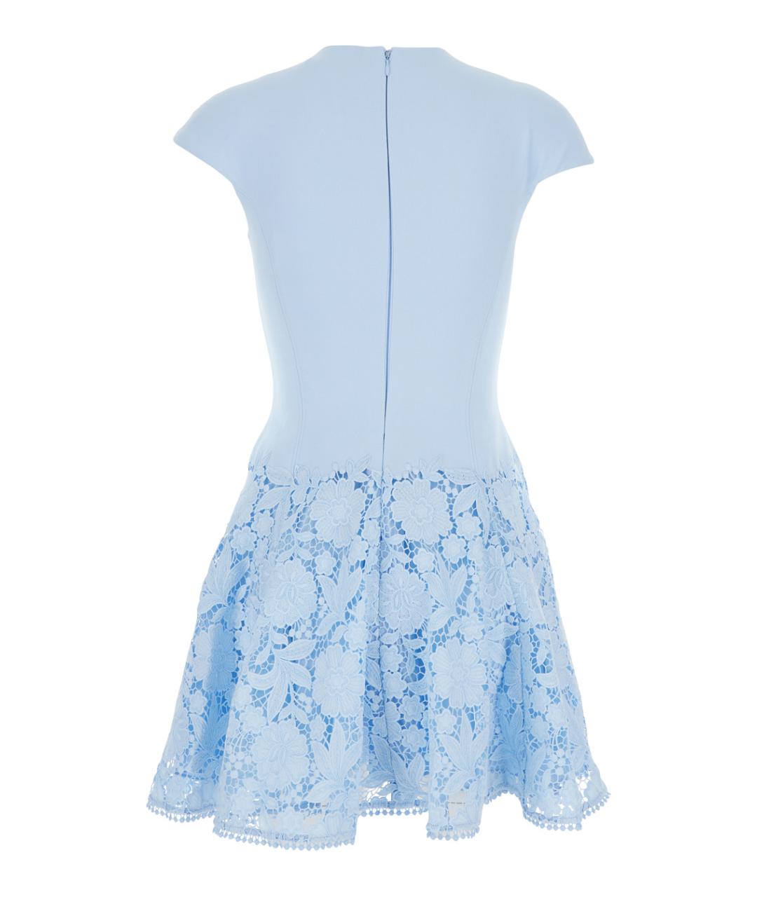 SELF-PORTRAIT Голубое креповое коктейльное платье, фото 2
