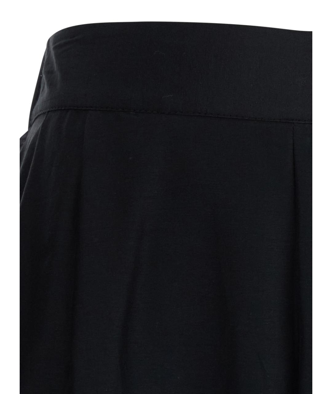 SEMICOUTURE Черные хлопковые прямые брюки, фото 3