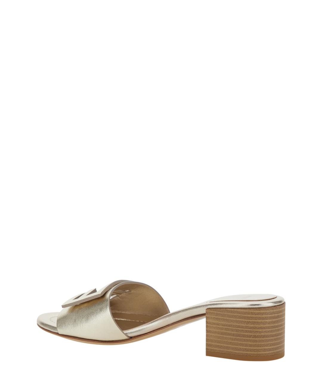 FENDI Мульти кожаные шлепанцы, фото 3