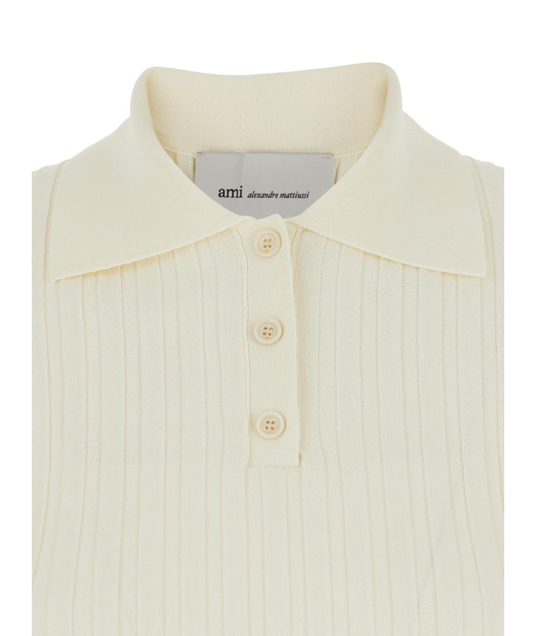 Ami Paris Белая вискозная футболка, фото 3