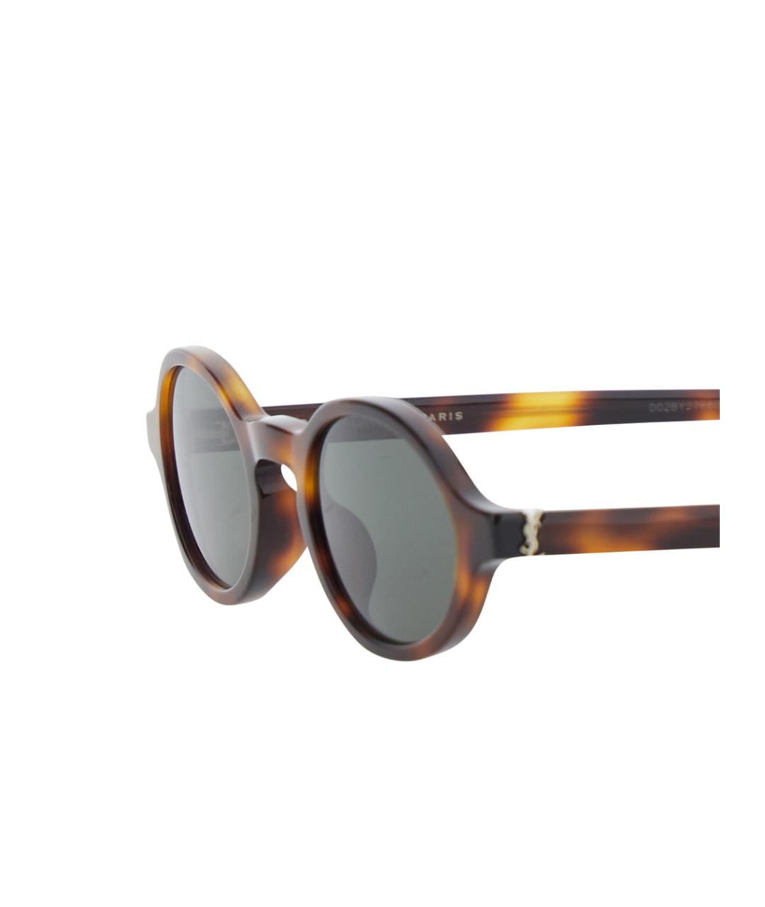 SAINT LAURENT Коричневые солнцезащитные очки, фото 2