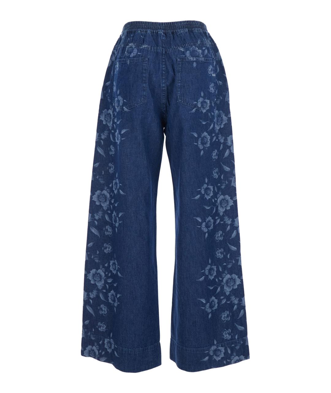 PINKO Синие хлопковые прямые джинсы, фото 2