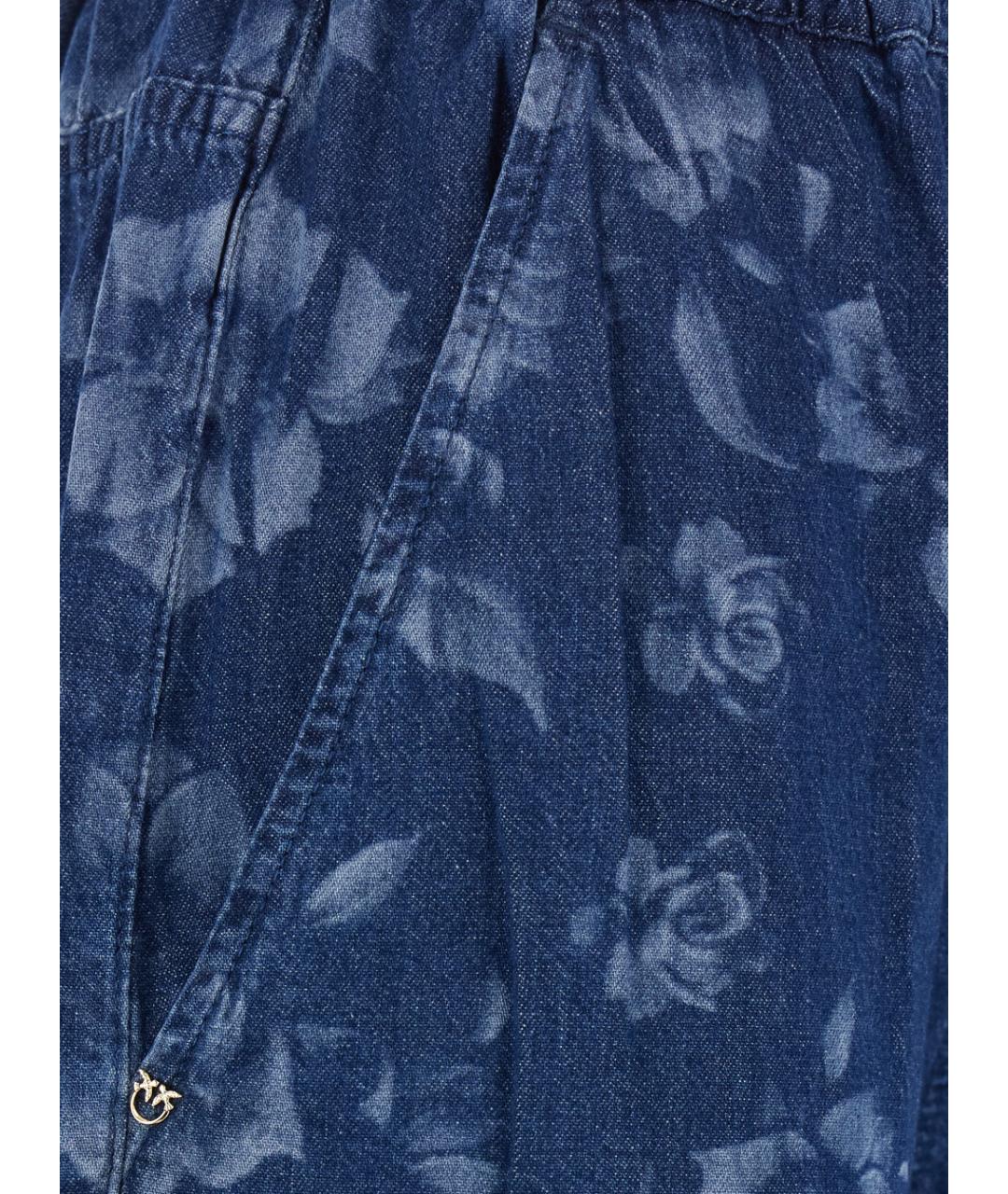 PINKO Синие хлопковые прямые джинсы, фото 3