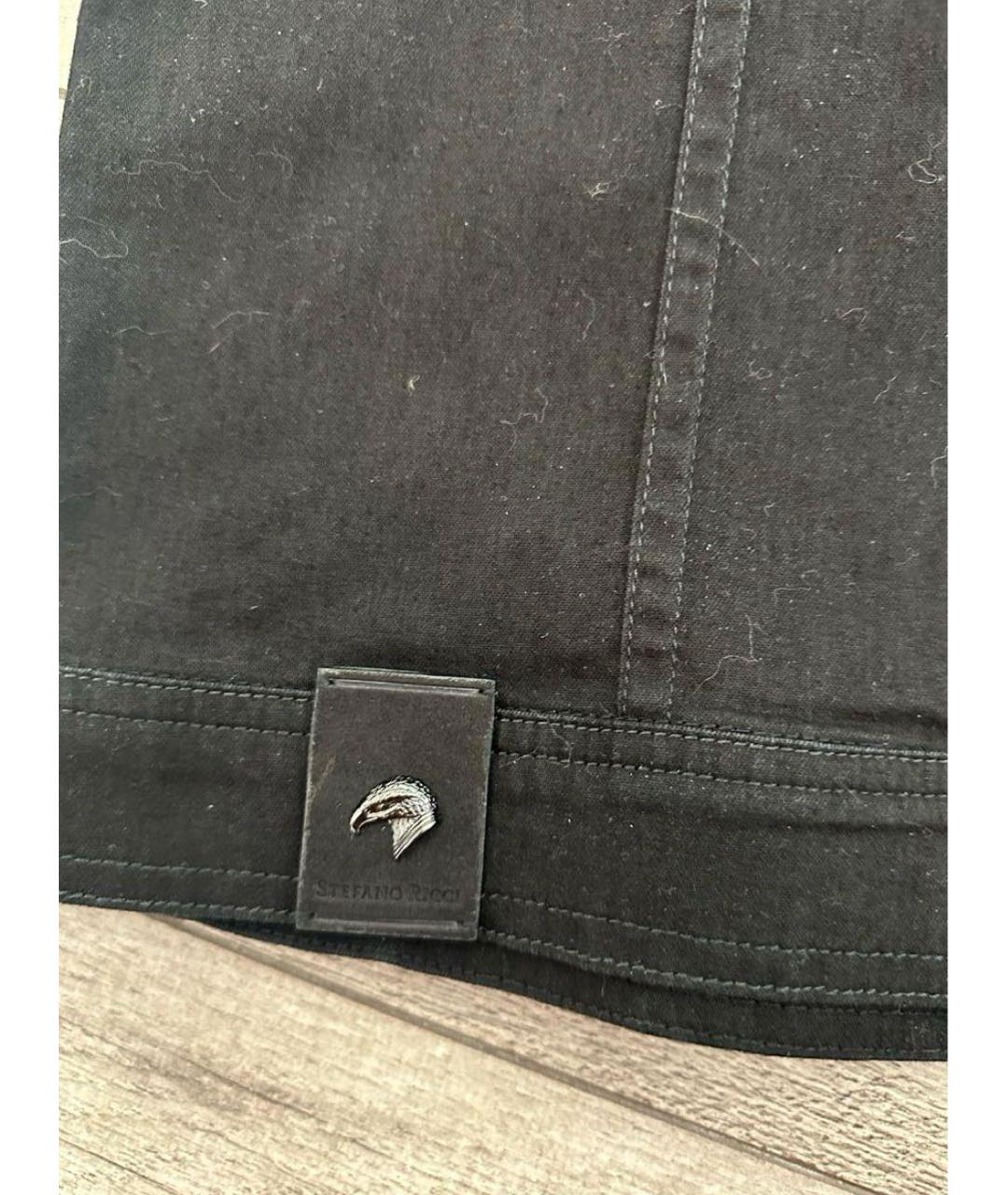 STEFANO RICCI Черная хлопковая куртка, фото 5