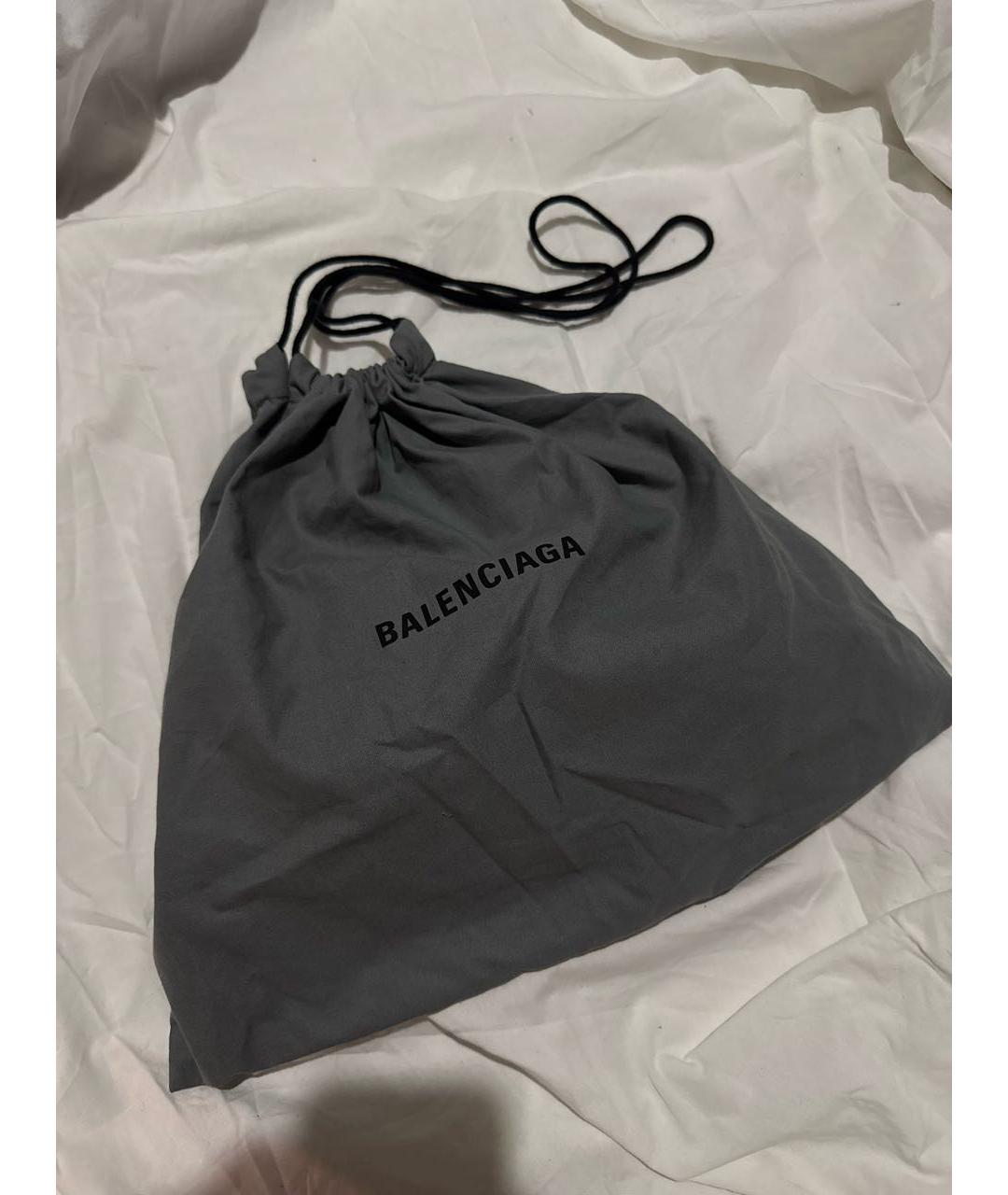 BALENCIAGA Черная кожаная поясная сумка, фото 8