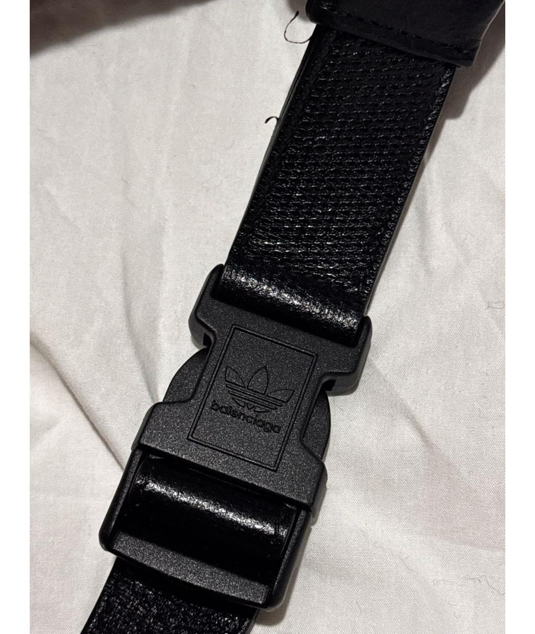 BALENCIAGA Черная кожаная поясная сумка, фото 7