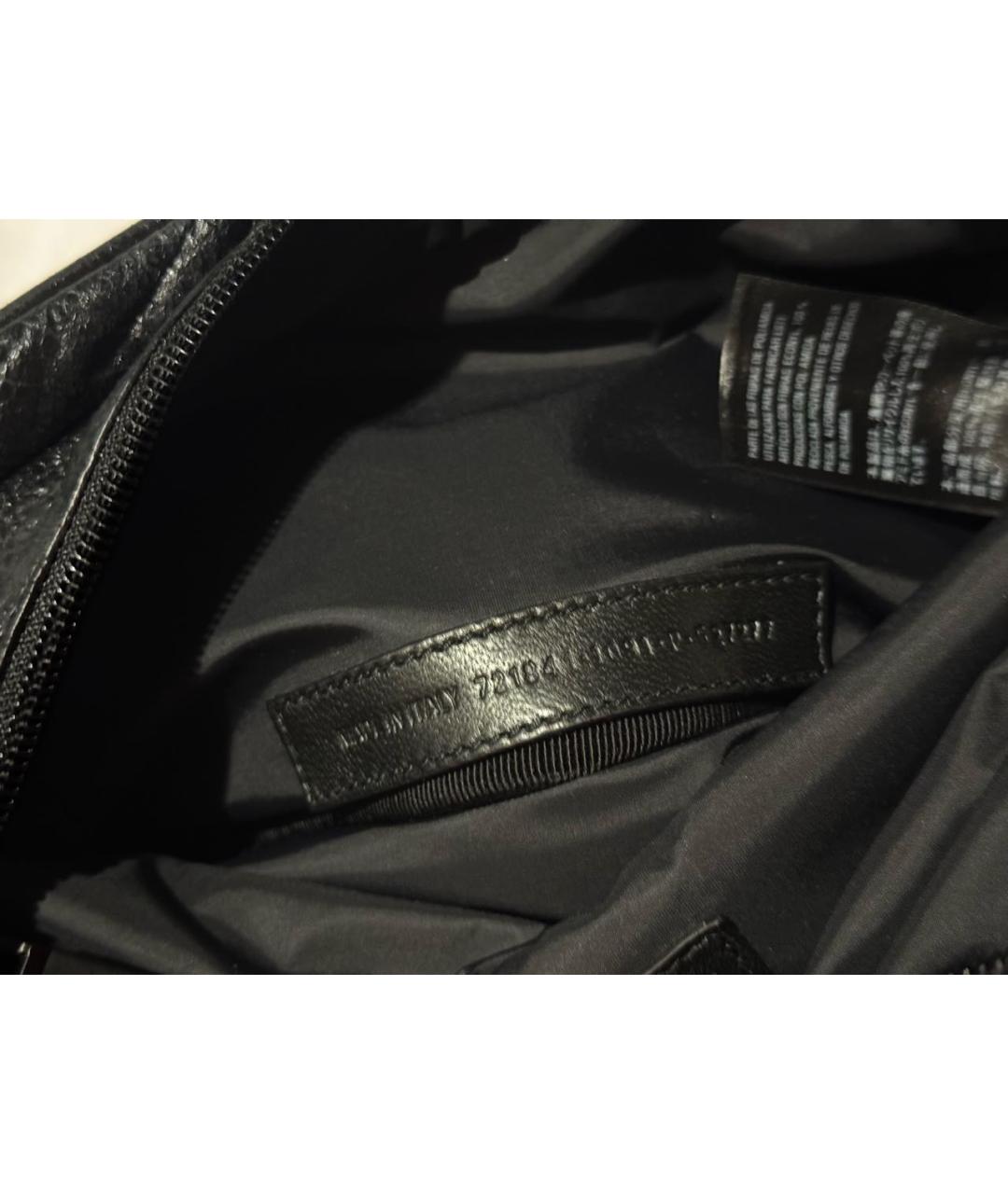 BALENCIAGA Черная кожаная поясная сумка, фото 6