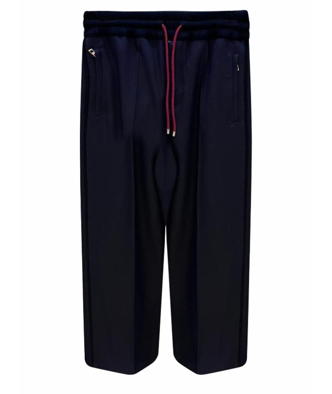 LOEWE Темно-синие повседневные брюки, фото 1