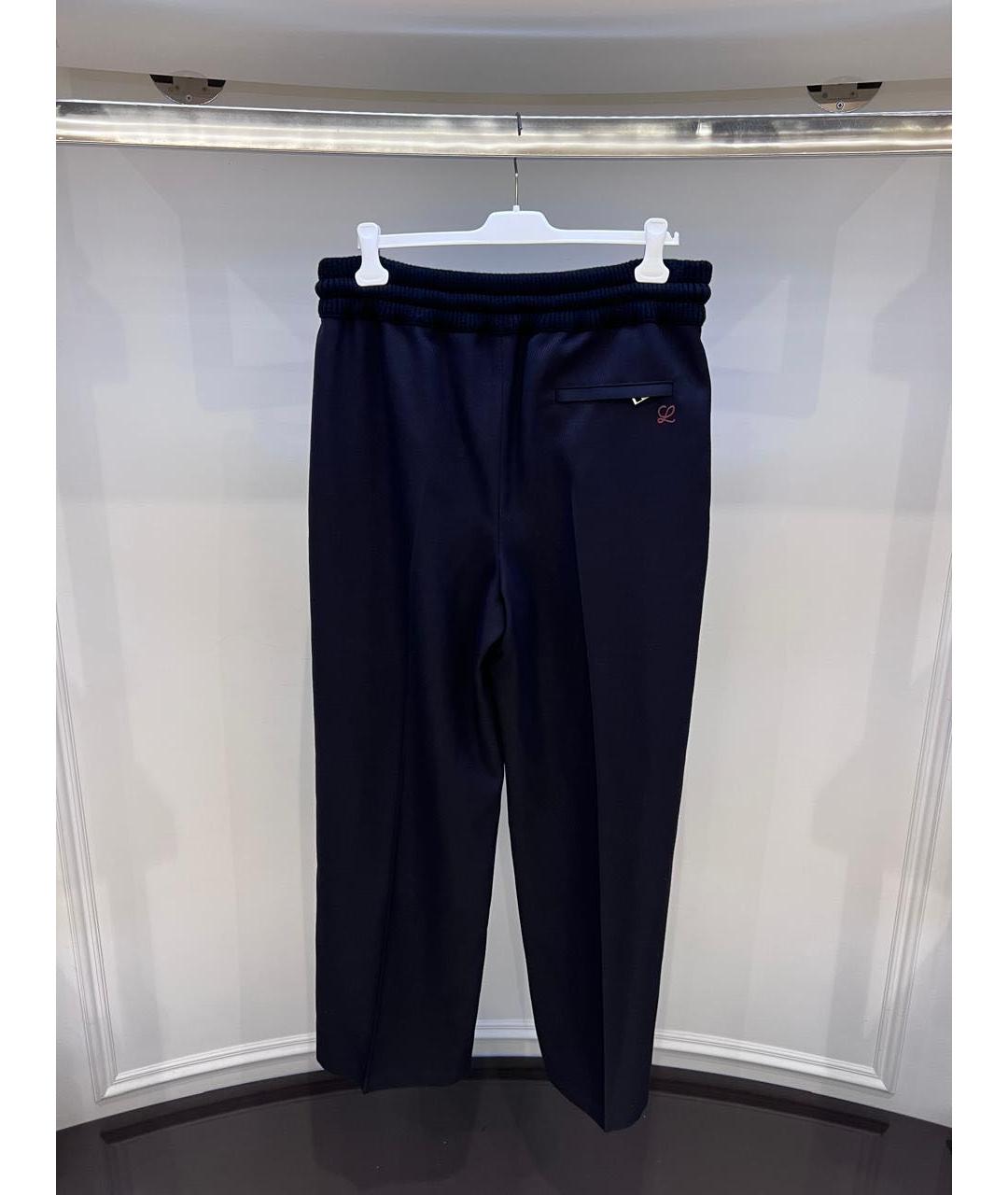 LOEWE Темно-синие повседневные брюки, фото 2