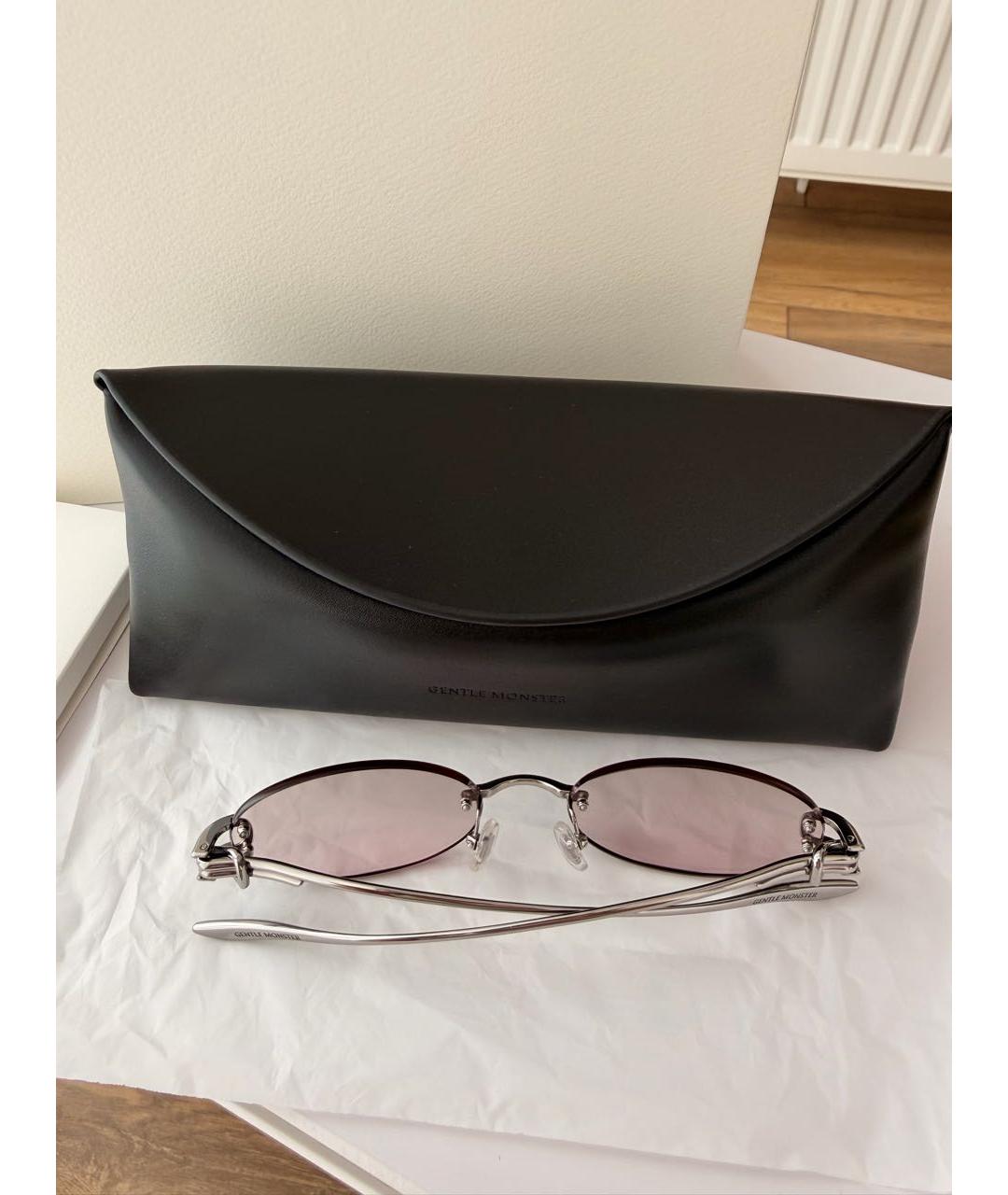 GENTLE MONSTER Серебряные металлические солнцезащитные очки, фото 3