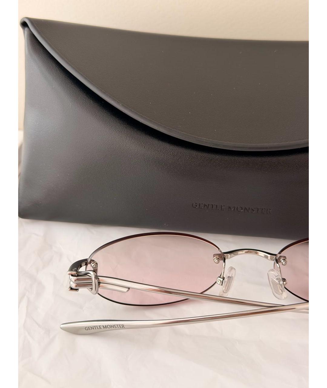 GENTLE MONSTER Серебряные металлические солнцезащитные очки, фото 2