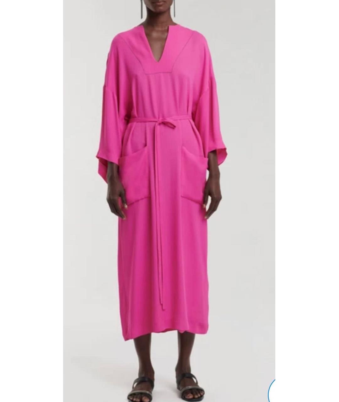 FABIANA FILIPPI Фуксия вискозное повседневное платье, фото 7