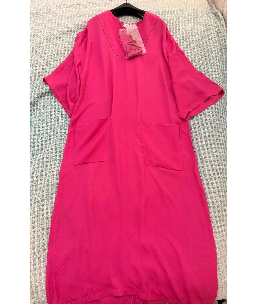 FABIANA FILIPPI Фуксия вискозное повседневное платье, фото 4