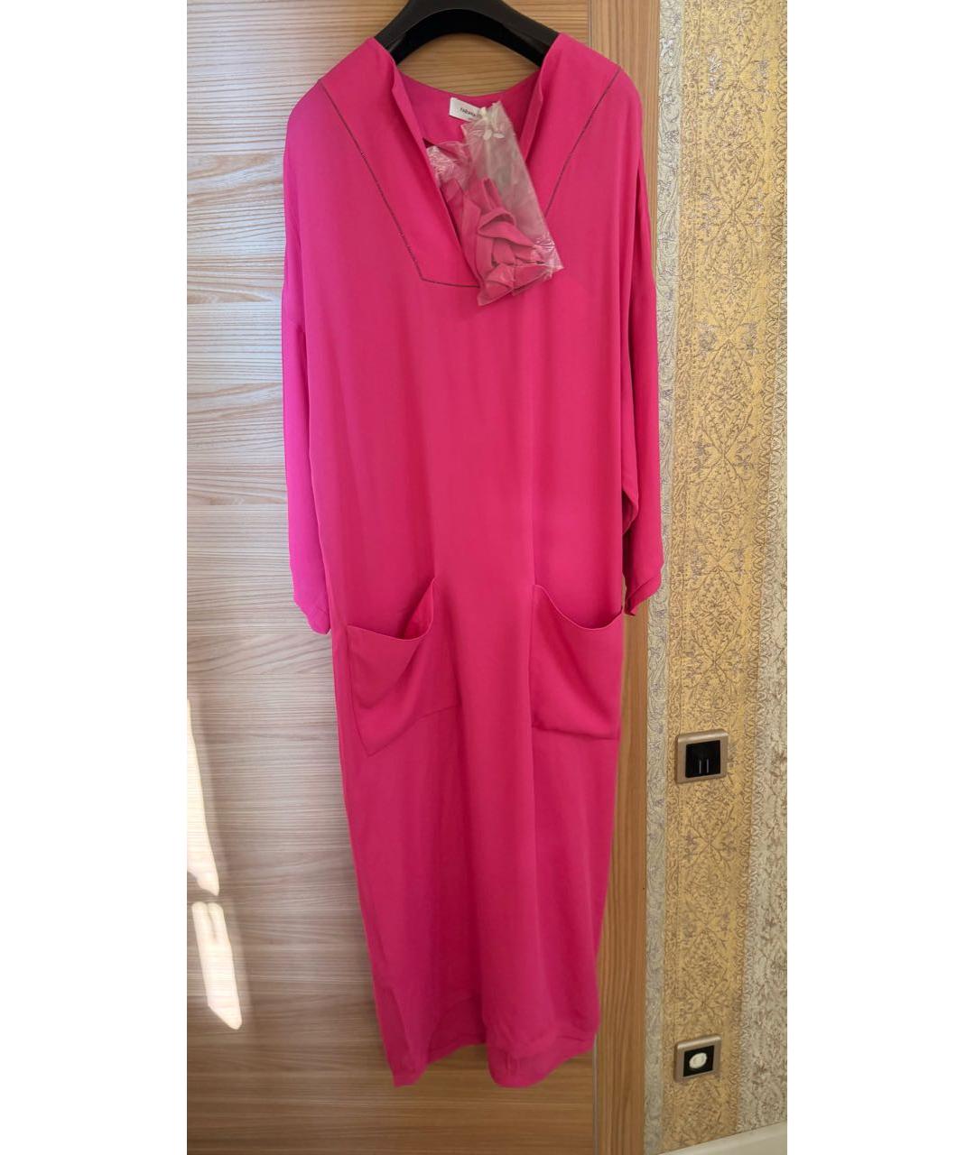 FABIANA FILIPPI Фуксия вискозное повседневное платье, фото 2