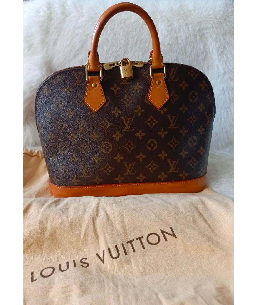 LOUIS VUITTON Коричневая сумка с короткими ручками, фото 5
