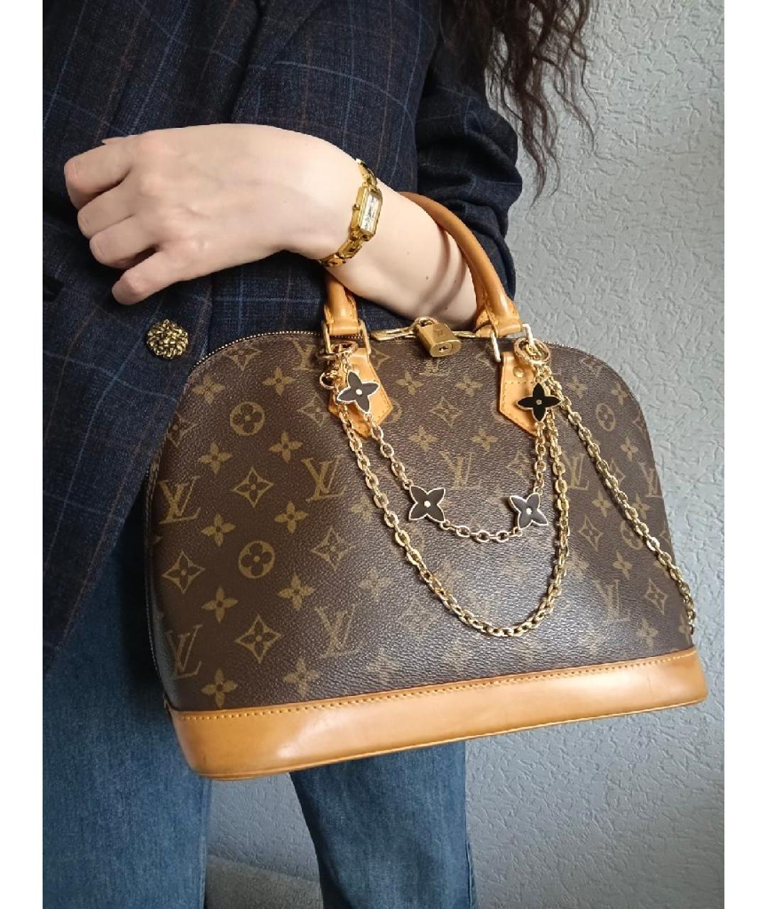 LOUIS VUITTON Коричневая сумка с короткими ручками, фото 9