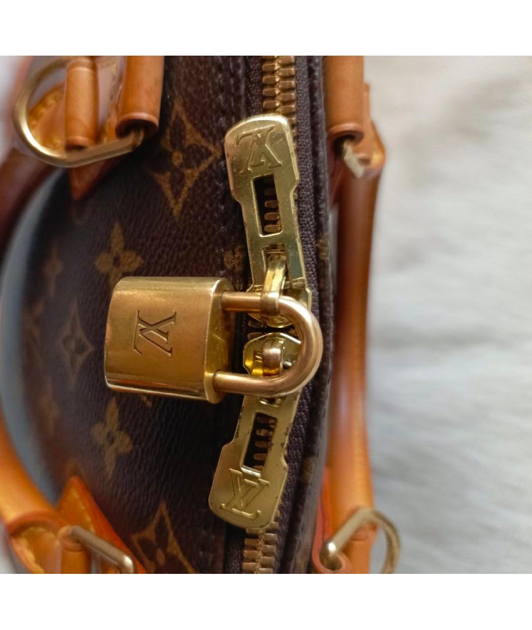 LOUIS VUITTON Коричневая сумка с короткими ручками, фото 7