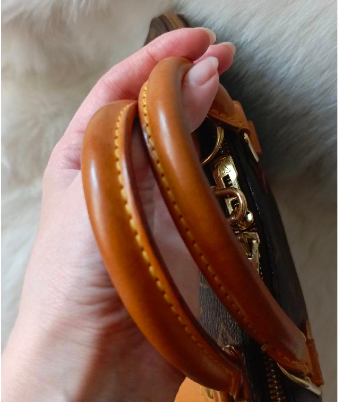 LOUIS VUITTON Коричневая сумка с короткими ручками, фото 6