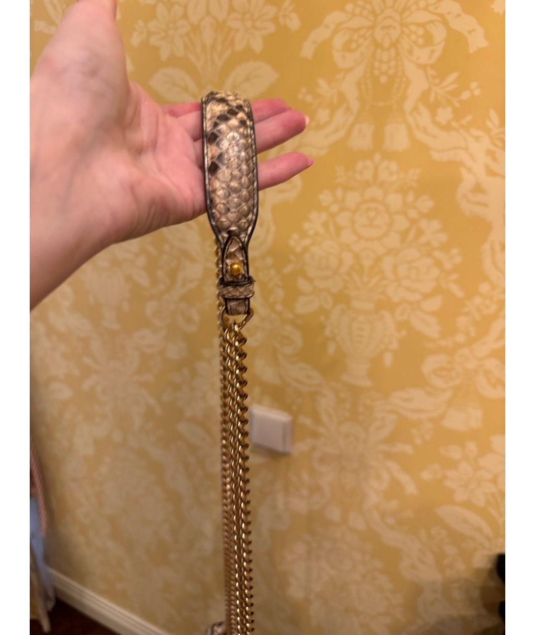 FENDI Серая сумка через плечо из экзотической кожи, фото 5