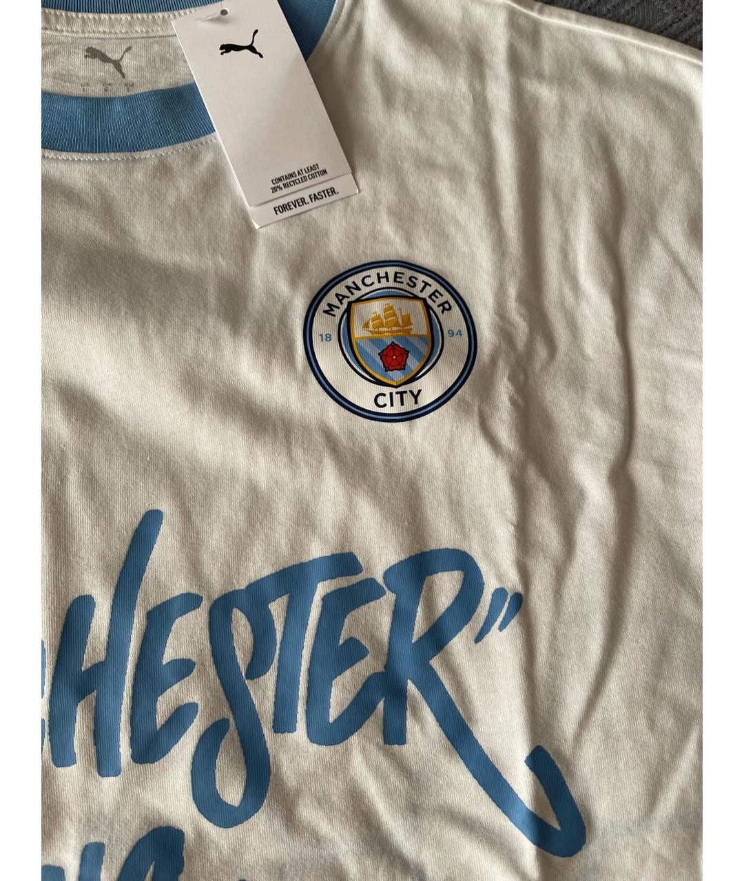 PUMA Белая хлопковая футболка, фото 3