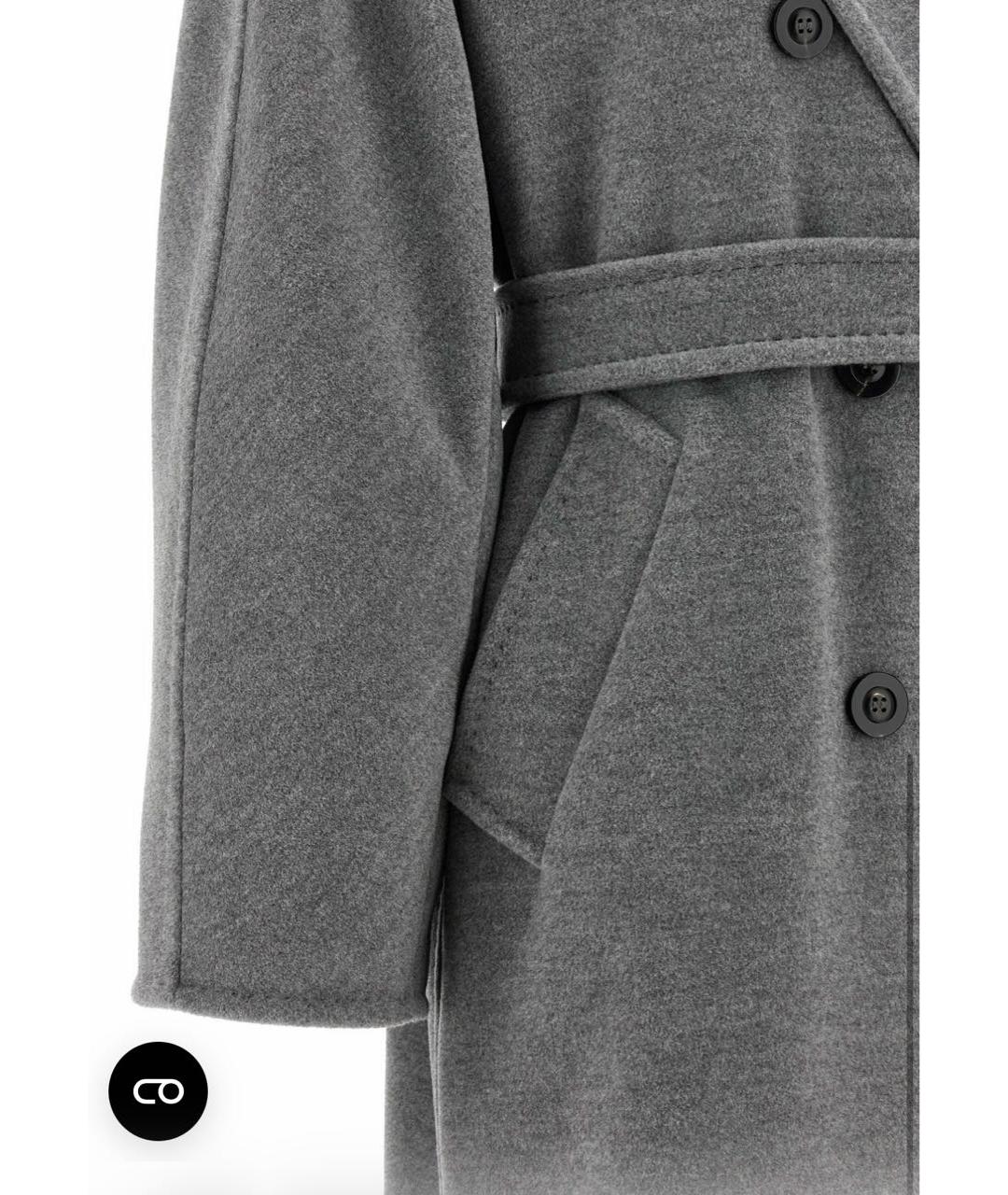 MAX MARA Серое шерстяное пальто, фото 4