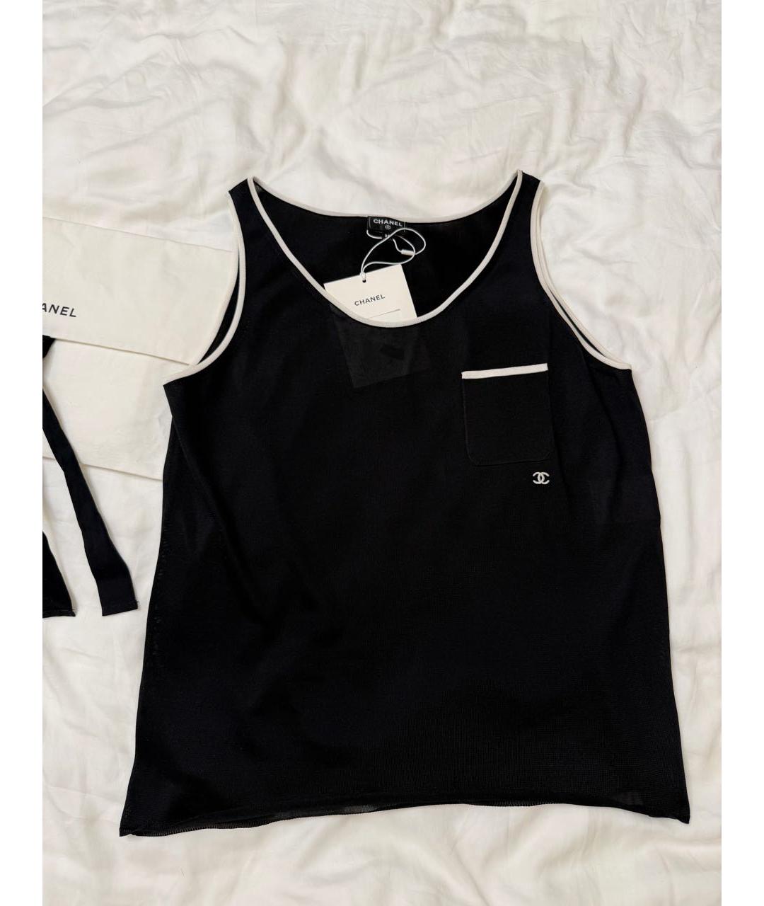 CHANEL Черная майка, фото 4