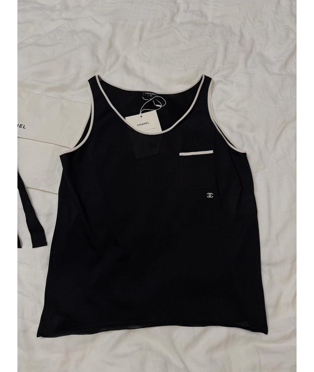 CHANEL Черная майка, фото 2