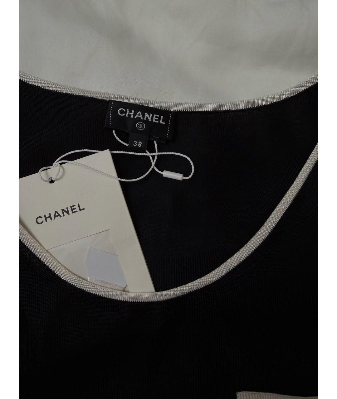 CHANEL Черная майка, фото 3