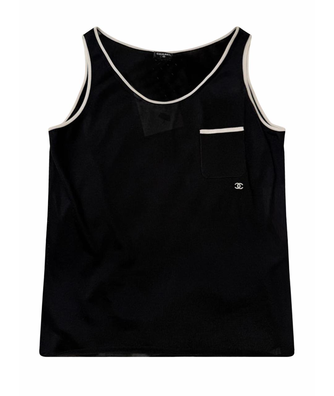 CHANEL Черная майка, фото 1