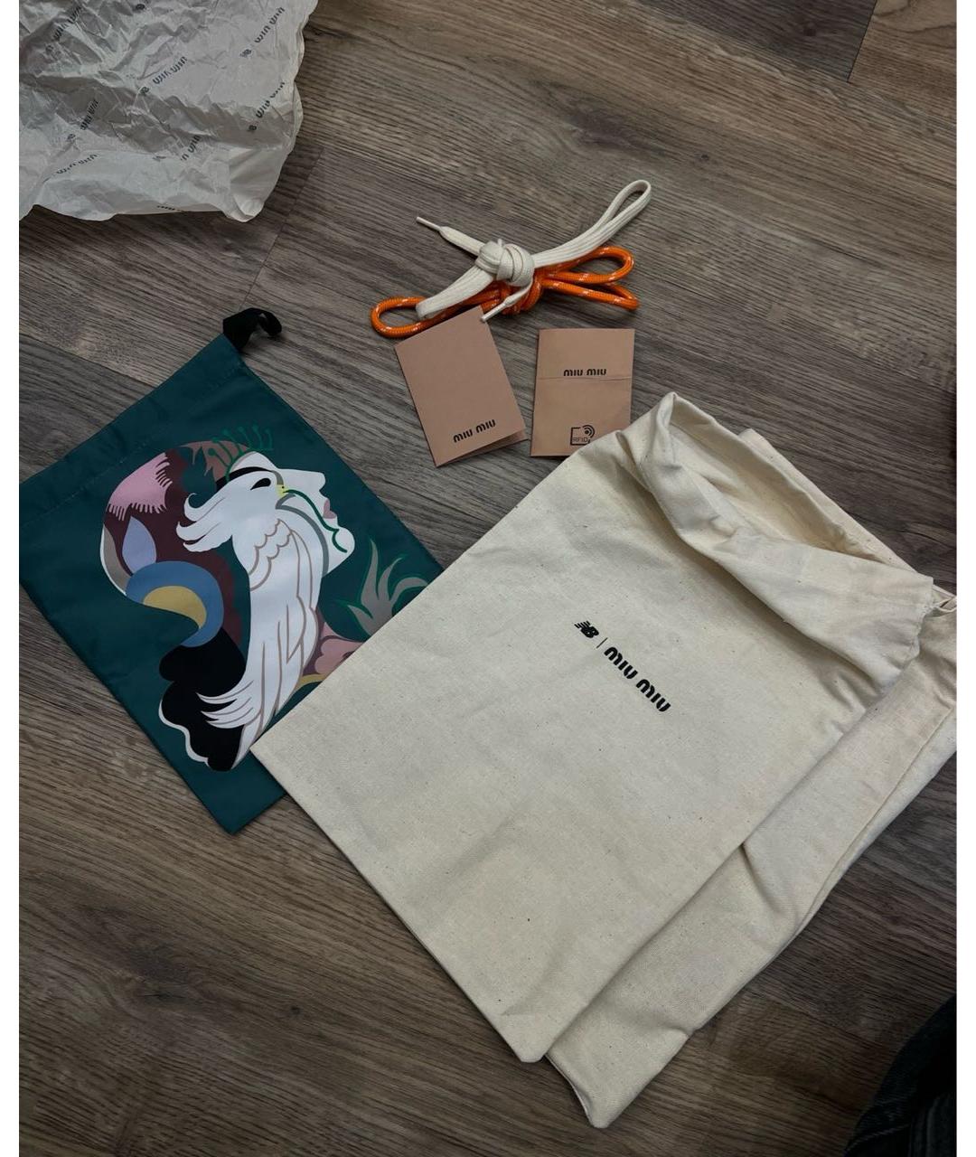 MIU MIU Коричневые замшевые кроссовки, фото 6