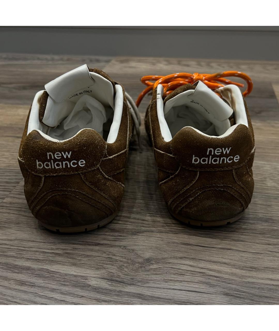 MIU MIU Коричневые замшевые кроссовки, фото 4