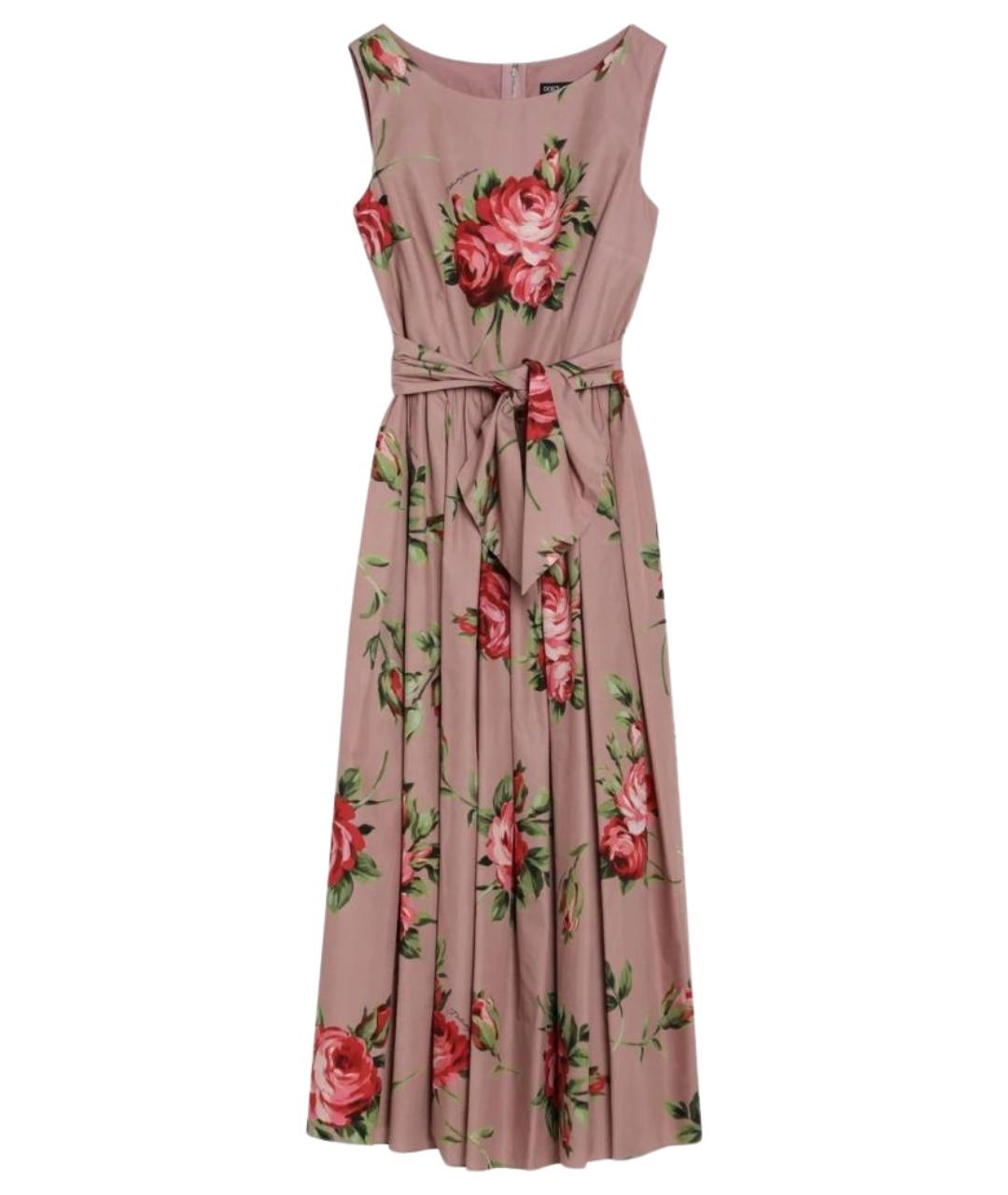 DOLCE&GABBANA Розовое хлопковое платье, фото 1