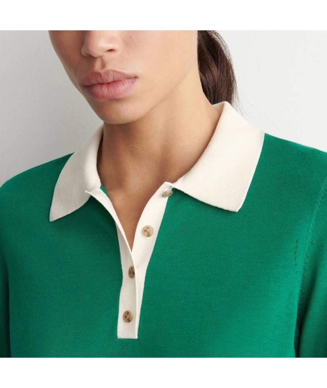 COS Бирюзовая хлопко-эластановая футболка, фото 5