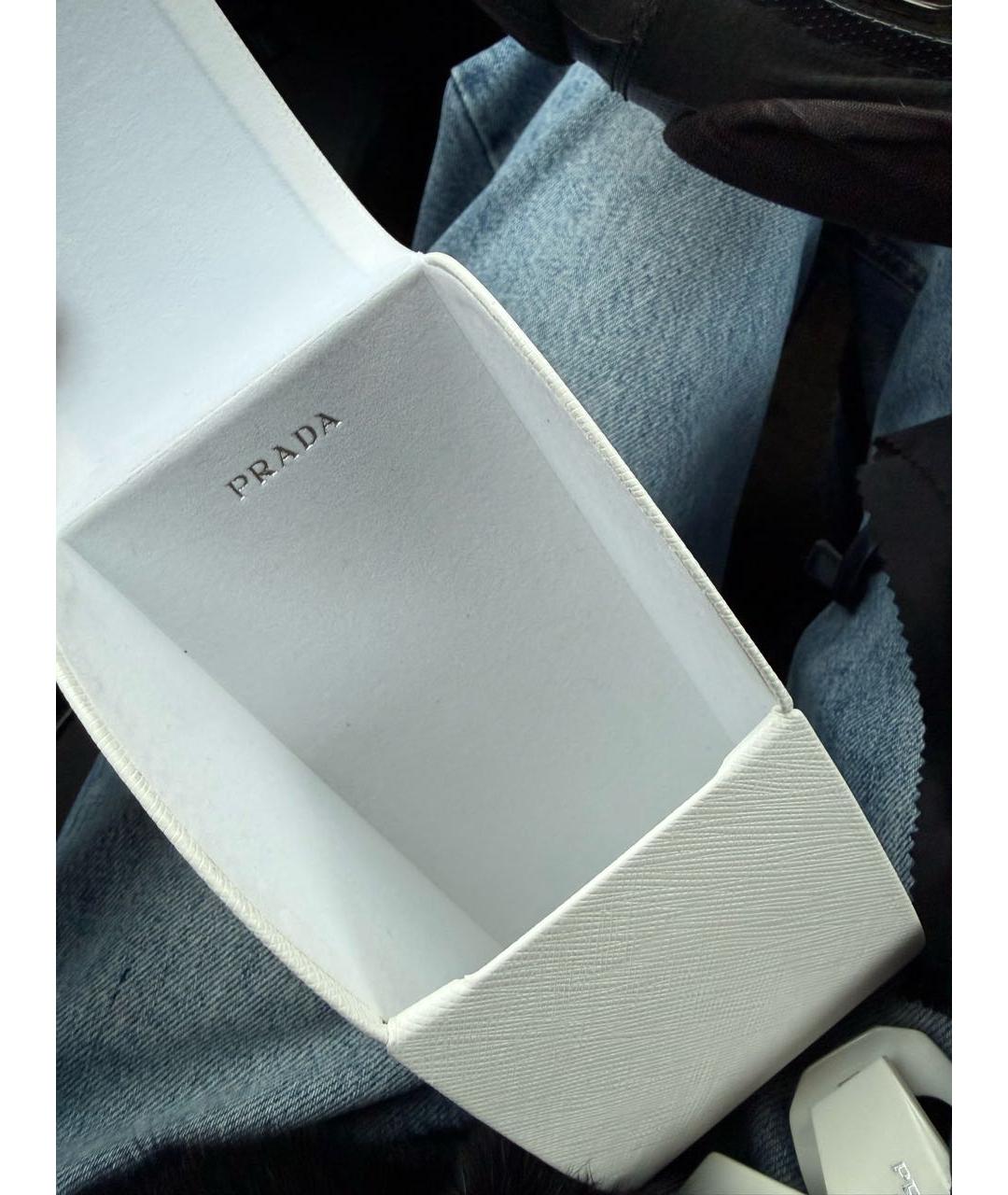 PRADA Белые пластиковые солнцезащитные очки, фото 6