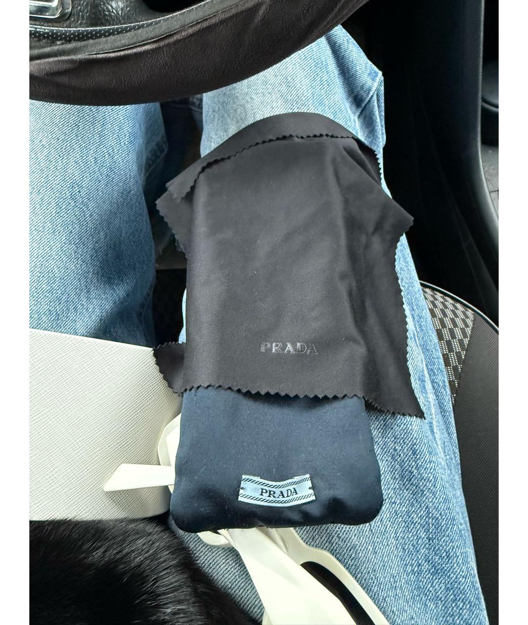 PRADA Белые пластиковые солнцезащитные очки, фото 7