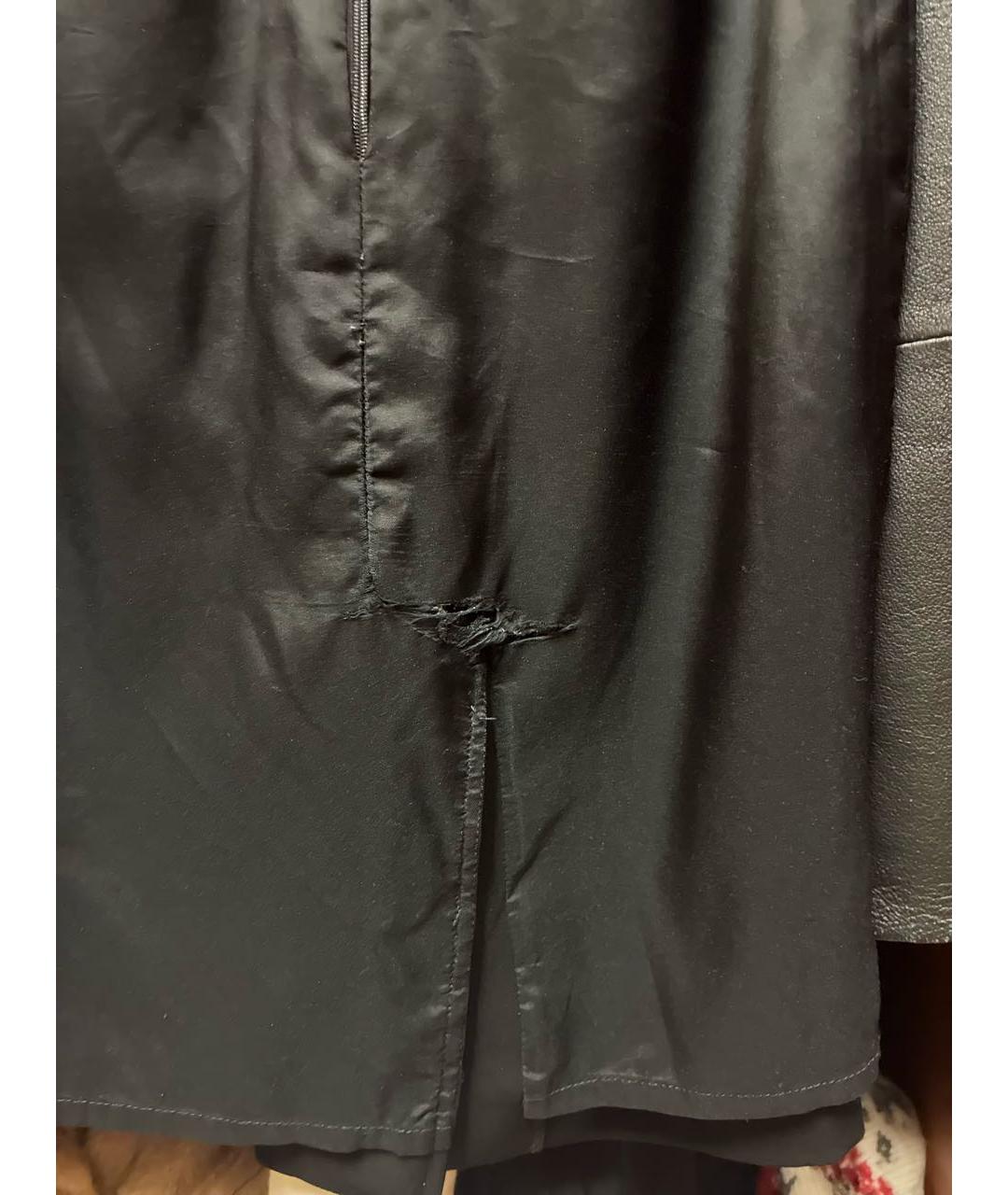 MAX MARA Черное хлопко-эластановое повседневное платье, фото 5
