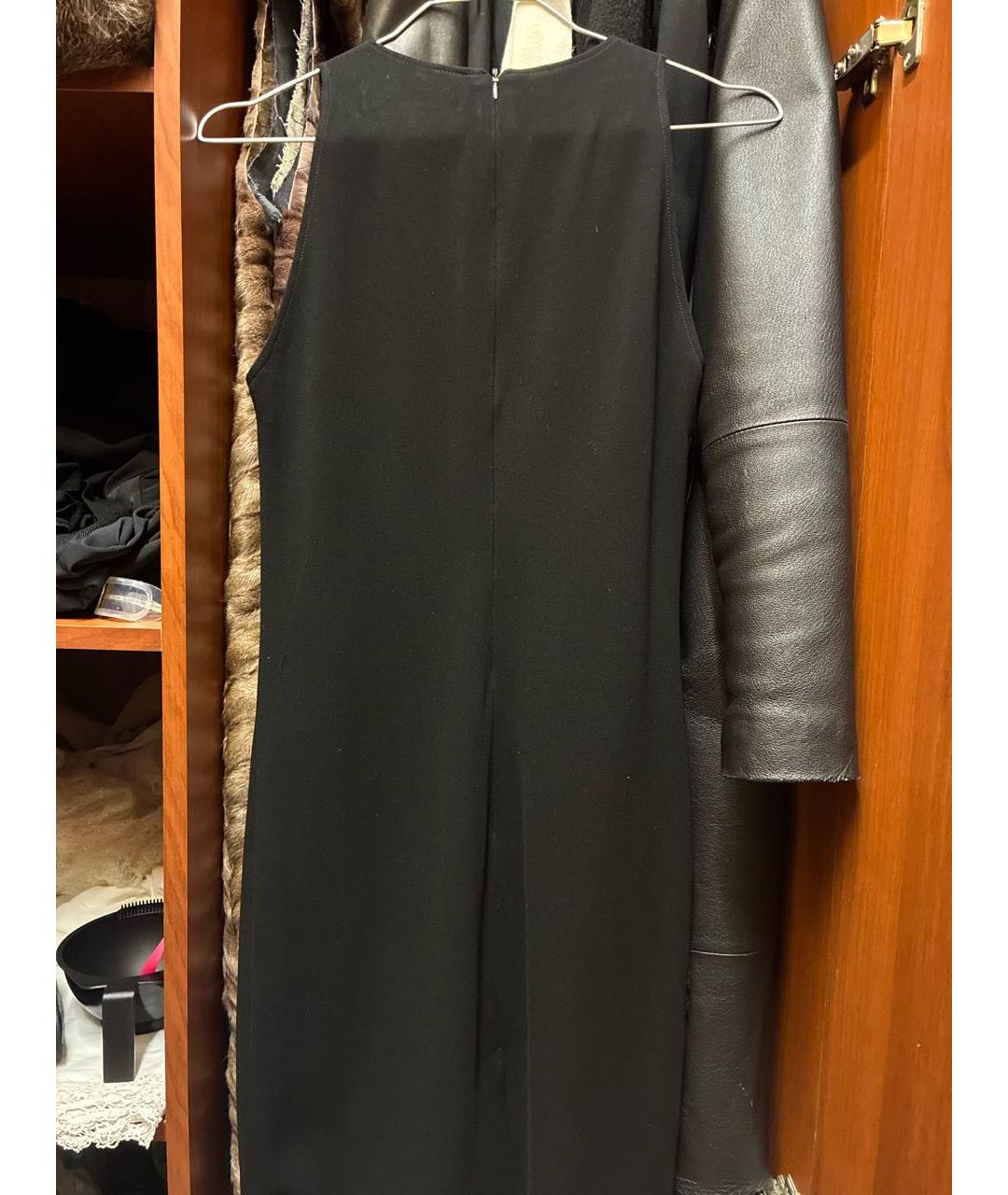 MAX MARA Черное хлопко-эластановое повседневное платье, фото 2
