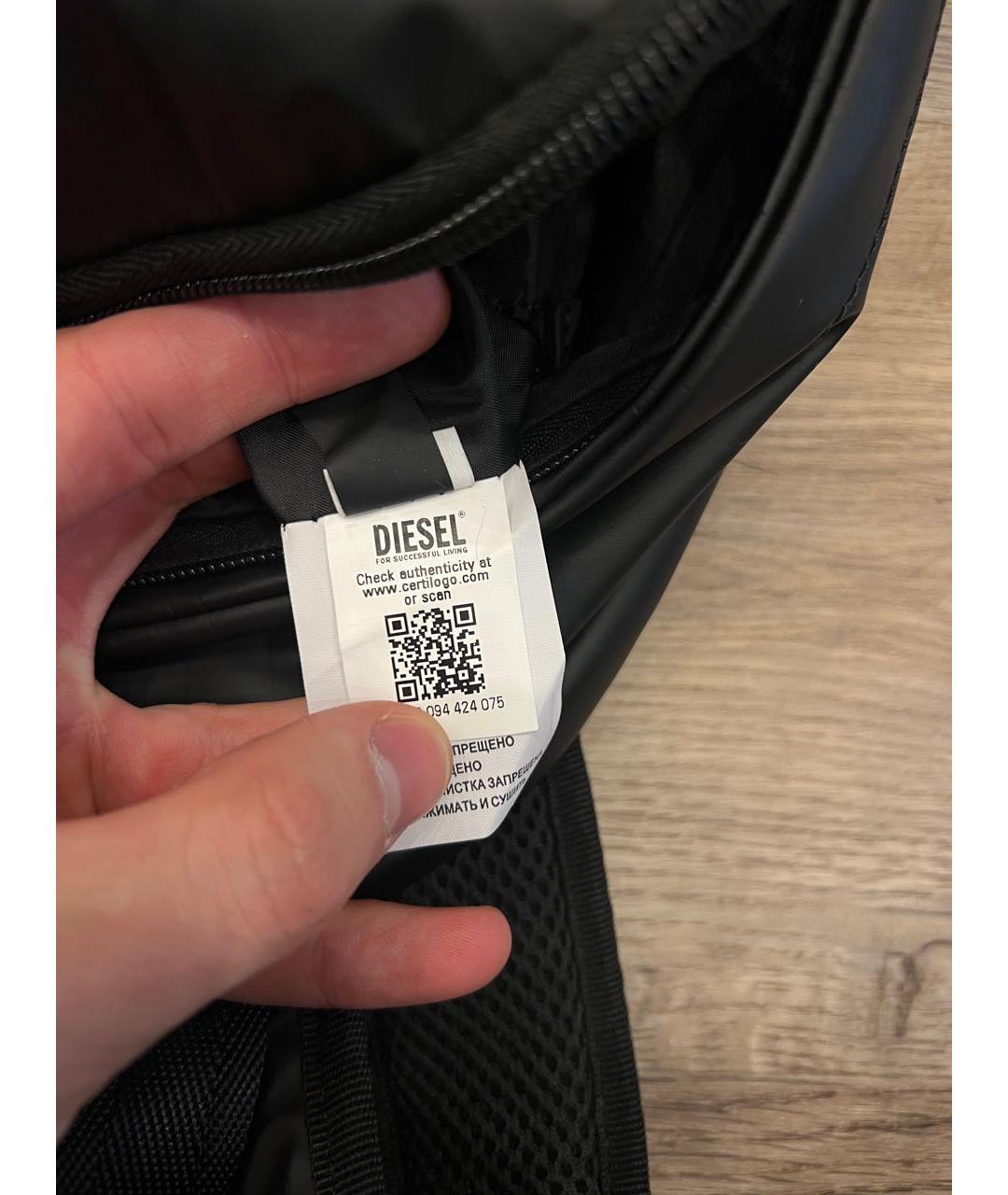 DIESEL Черный рюкзак, фото 3