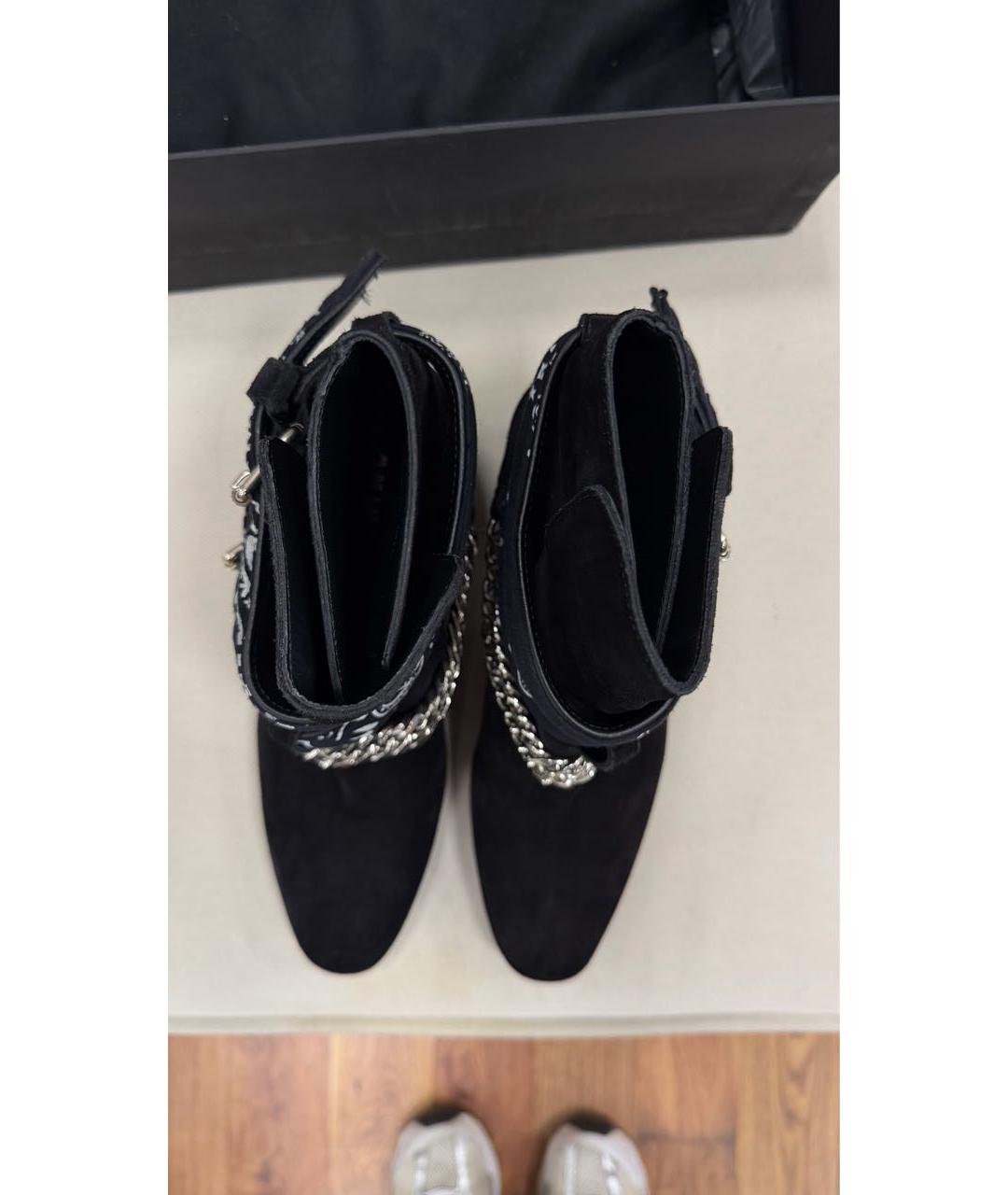 AMIRI Черные замшевые ботильоны, фото 3