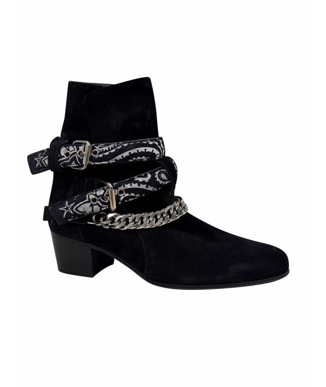 AMIRI Черные замшевые ботильоны, фото 1