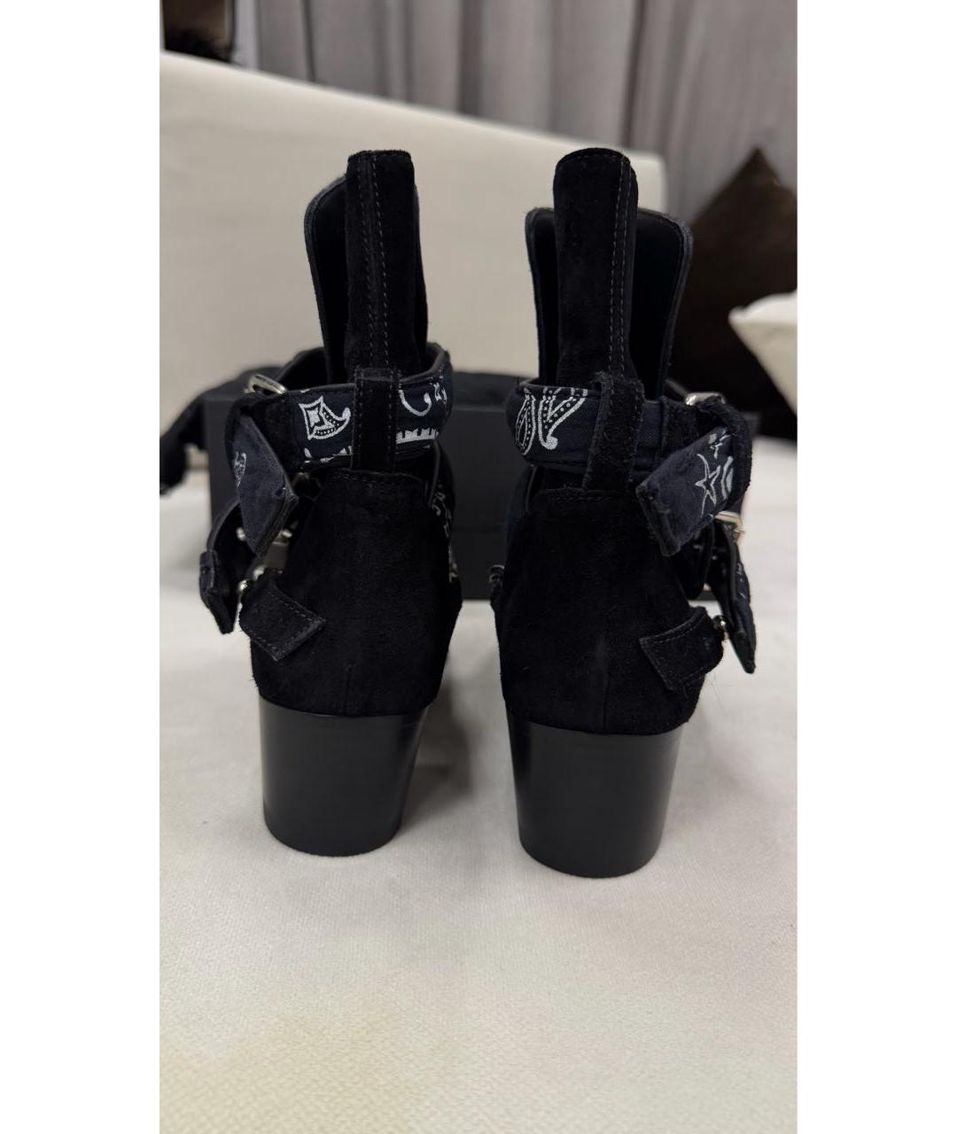 AMIRI Черные замшевые ботильоны, фото 4