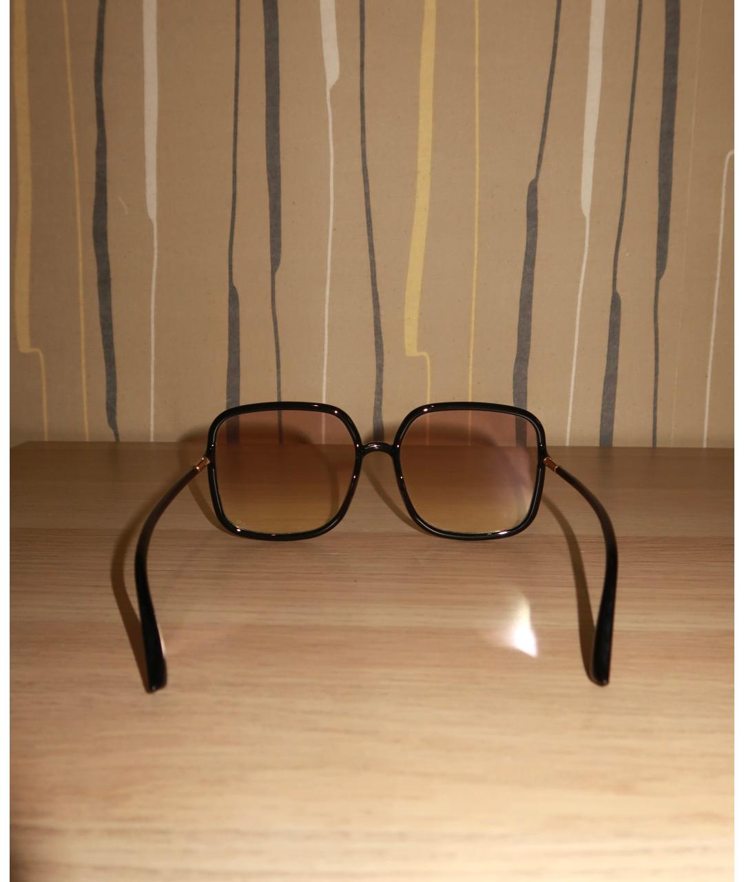 CHRISTIAN DIOR Коричневые пластиковые солнцезащитные очки, фото 6