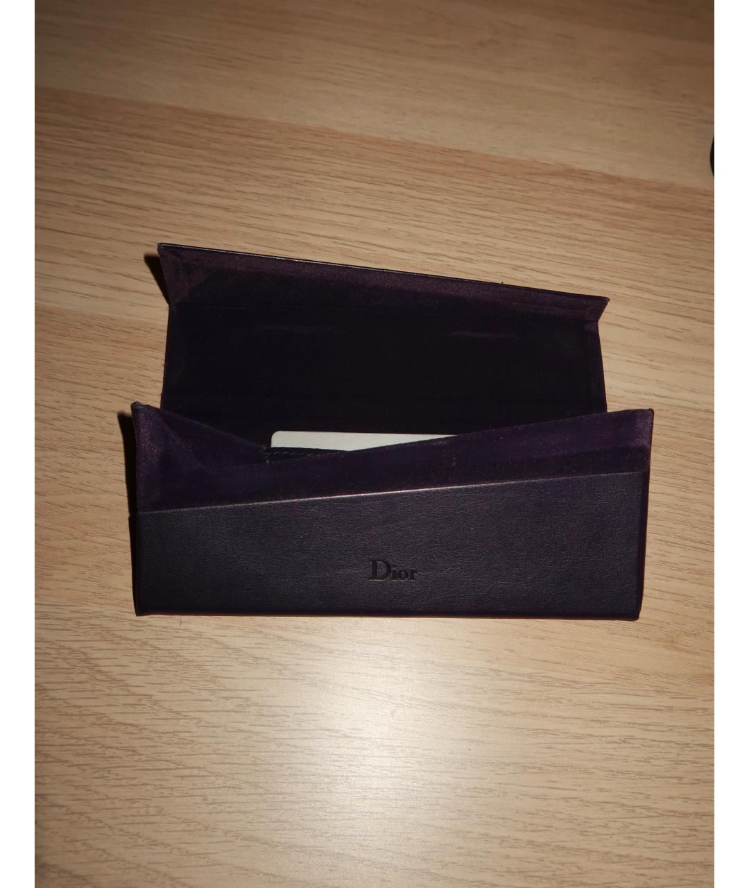 CHRISTIAN DIOR Коричневые пластиковые солнцезащитные очки, фото 4